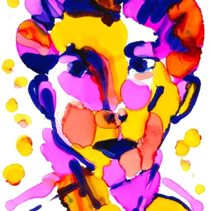 Mixed Feelings and the Hidden Truth – abstract alcohol ink painting by Moojan Azar on Yupo paper
