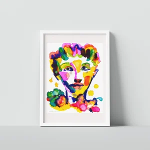 Mixed Feelings and Playfulness – abstract alcohol ink painting by Moojan Azar on Yupo paper