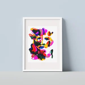 Mixed Feelings and the Turmoil – abstract alcohol ink painting by Moojan Azar on Yupo paper