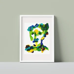 Mixed Feelings and Untold Stories – abstract alcohol ink painting by Moojan Azar on Yupo paper