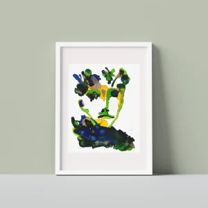 Mixed Feelings and Validation – abstract alcohol ink painting by Moojan Azar on Yupo paper