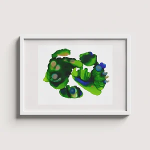 Suspended Forest – Silence – abstract alcohol ink painting by Moojan Azar on Yupo paper
