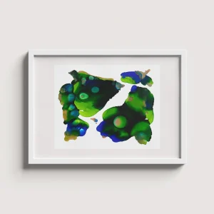 Suspended Forest – The Forgotten Woods – abstract alcohol ink painting by Moojan Azar on Yupo paper