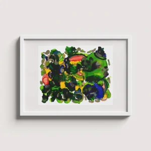 Whispers of the Forest – abstract alcohol ink painting by Moojan Azar on Yupo paper