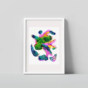 Wounded Flowers – abstract alcohol ink painting by Moojan Azar on Yupo paper