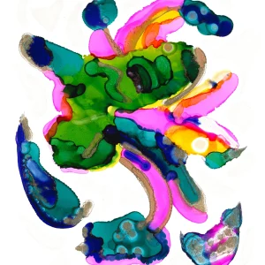 Wounded Flowers – abstract alcohol ink painting by Moojan Azar on Yupo paper